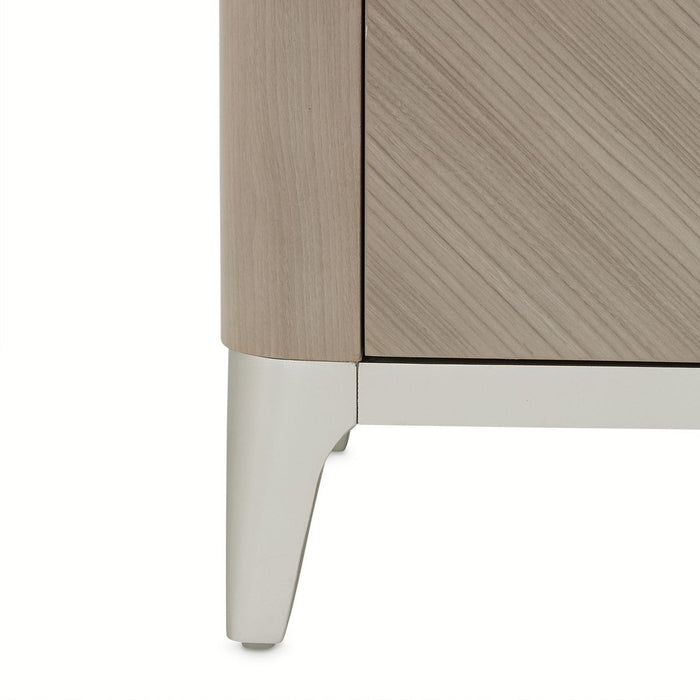 AICO Lanterna Media Cabinet in Silver Mist