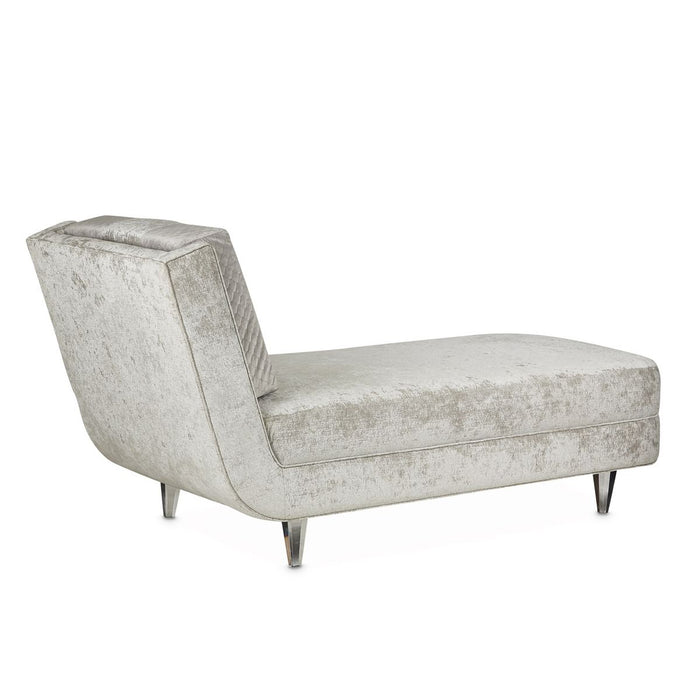 AICO Lanna Armless Chaise in Storm Silver Mist
