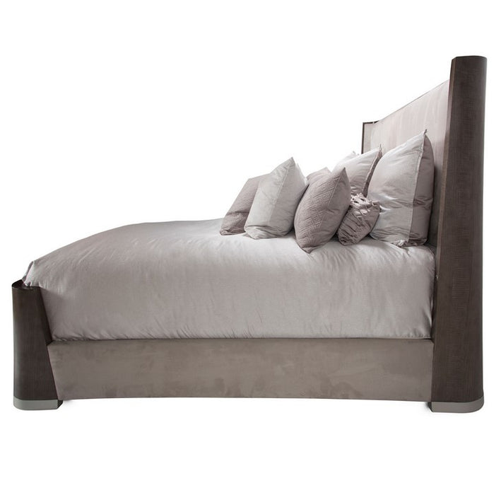 AICO Roxbury Park Queen Dual-Panel Bed in Slate