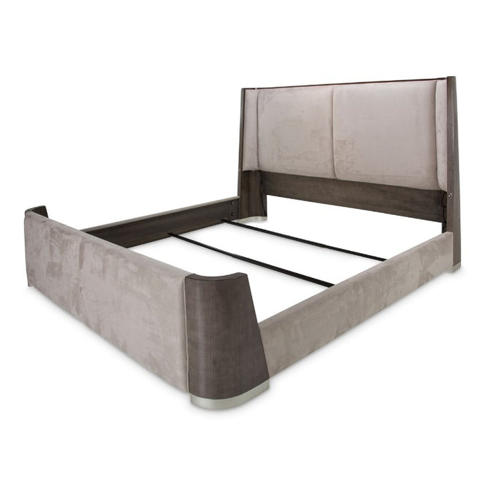 AICO Roxbury Park Cal King Dual-Panel Bed in Slate