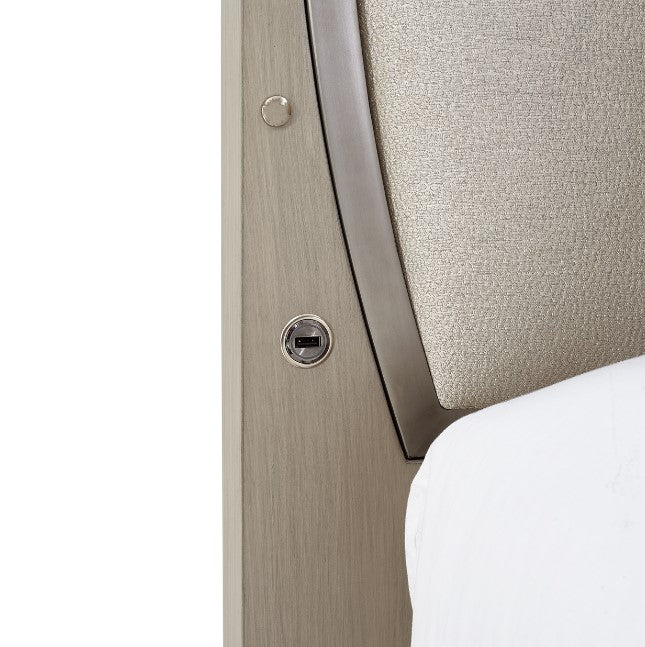 AICO Eclipse King Upholstered Bed in Moonlight