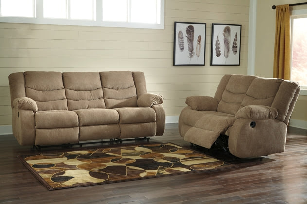 Tulen Manual Reclining Sofa and Loveseat Set- Mocha