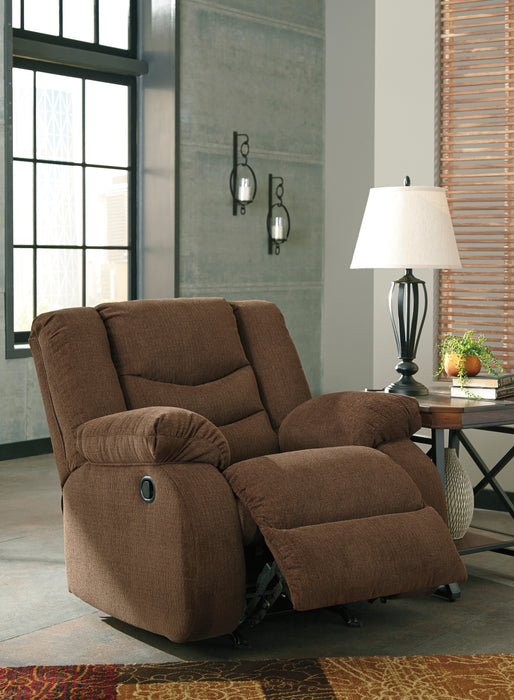 Tulen Manual Rocker Recliner- Chocolate